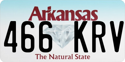 AR license plate 466KRV
