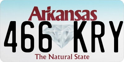 AR license plate 466KRY