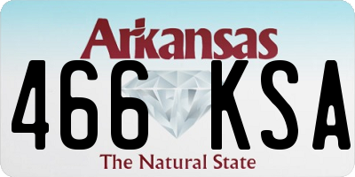 AR license plate 466KSA