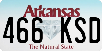 AR license plate 466KSD