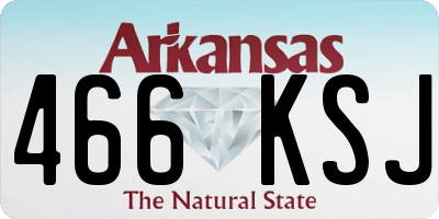 AR license plate 466KSJ