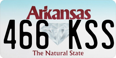AR license plate 466KSS