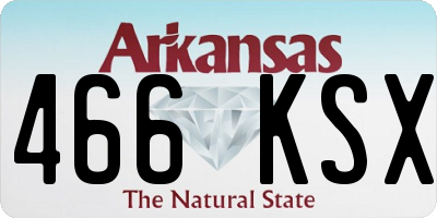 AR license plate 466KSX