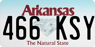 AR license plate 466KSY