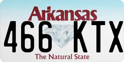 AR license plate 466KTX
