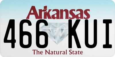 AR license plate 466KUI