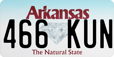 AR license plate 466KUN