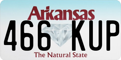 AR license plate 466KUP