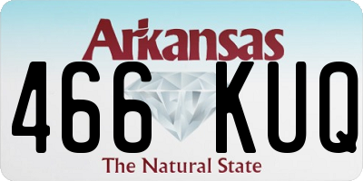 AR license plate 466KUQ