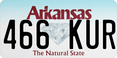AR license plate 466KUR