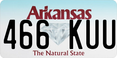 AR license plate 466KUU