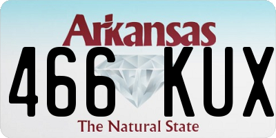 AR license plate 466KUX