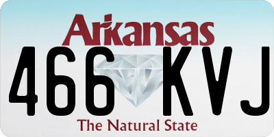 AR license plate 466KVJ