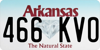 AR license plate 466KVO