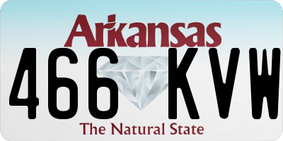 AR license plate 466KVW