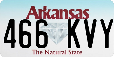 AR license plate 466KVY