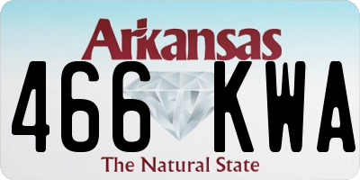 AR license plate 466KWA