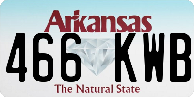 AR license plate 466KWB