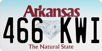 AR license plate 466KWI