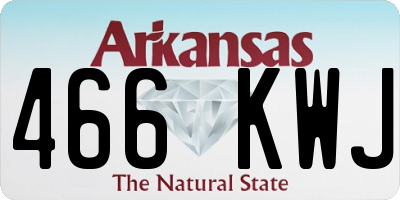 AR license plate 466KWJ