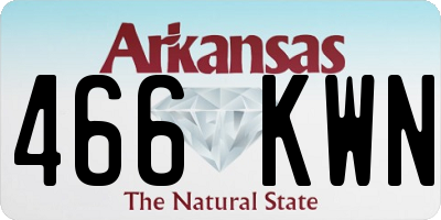 AR license plate 466KWN
