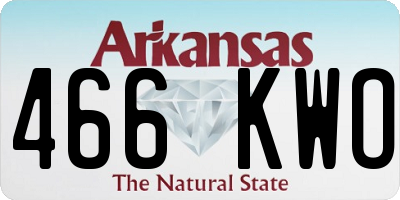 AR license plate 466KWO