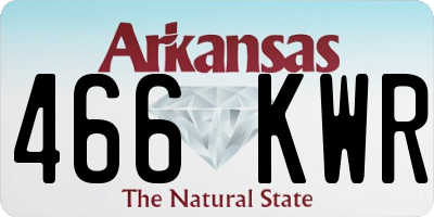 AR license plate 466KWR