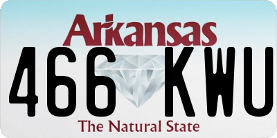 AR license plate 466KWU