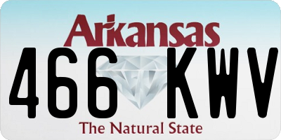 AR license plate 466KWV