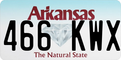 AR license plate 466KWX