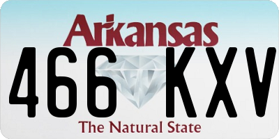 AR license plate 466KXV