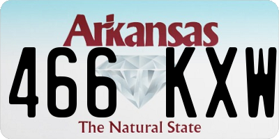 AR license plate 466KXW