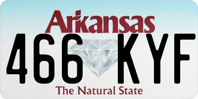 AR license plate 466KYF