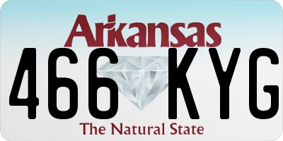 AR license plate 466KYG