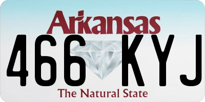 AR license plate 466KYJ