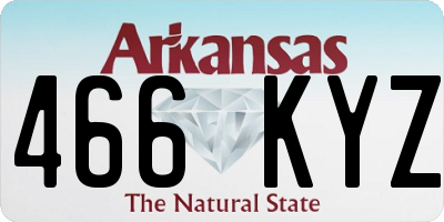 AR license plate 466KYZ