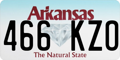 AR license plate 466KZO