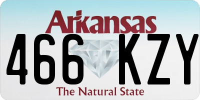 AR license plate 466KZY