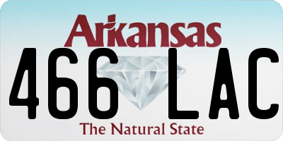 AR license plate 466LAC
