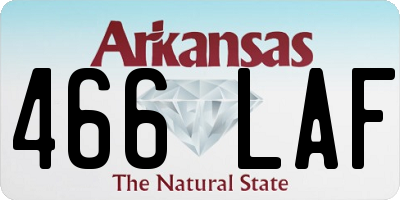 AR license plate 466LAF