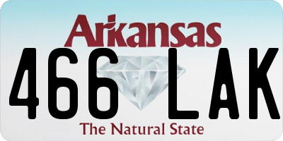 AR license plate 466LAK