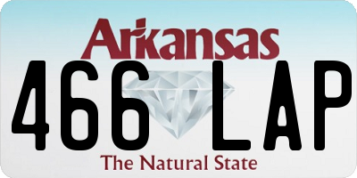AR license plate 466LAP