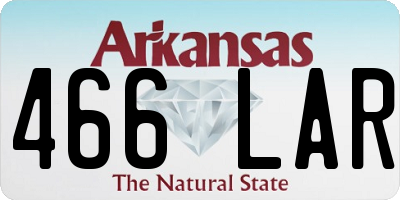 AR license plate 466LAR