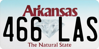 AR license plate 466LAS