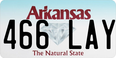 AR license plate 466LAY
