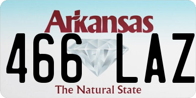 AR license plate 466LAZ