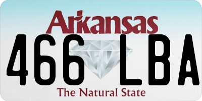 AR license plate 466LBA