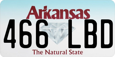 AR license plate 466LBD