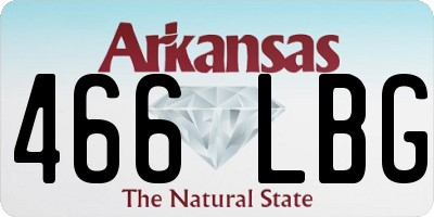 AR license plate 466LBG