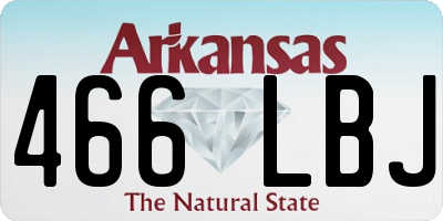 AR license plate 466LBJ